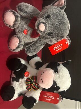 2 for 18 $PetSmart Plush Cow and Elephant Dog